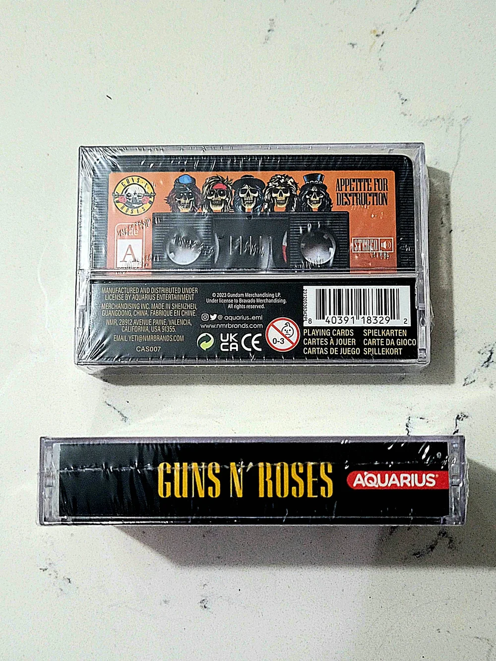 Guns N' Roses Appetite for Destruction Playing Cards Vintage Style Cassette Case